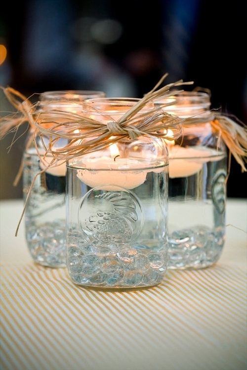 Glass jars candle