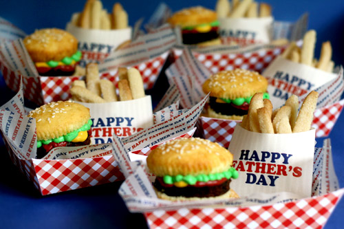 burger cupcakes#