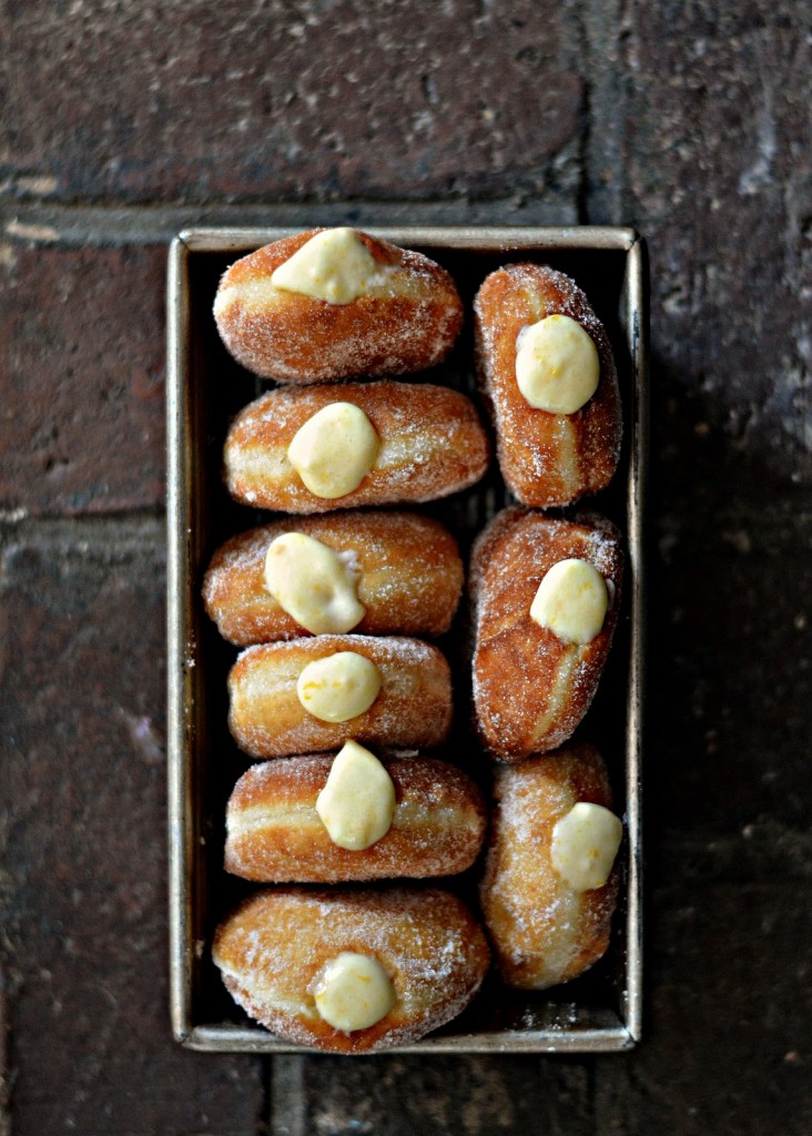 Meyer lemon cream donuts
