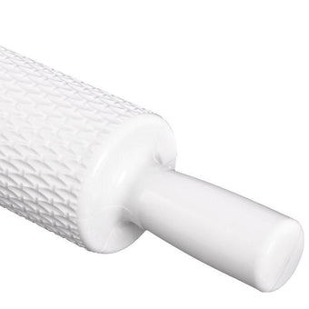 White textured rolling pin on a white background