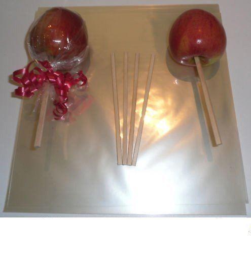 Toffee Apple Kit with Sticks, Wrappers & Ribbon – 25 Pack
