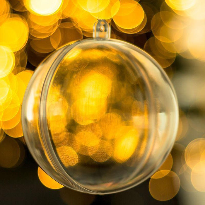 Fillable Clear Baubles 50–140mm – Multi Pack Sizes