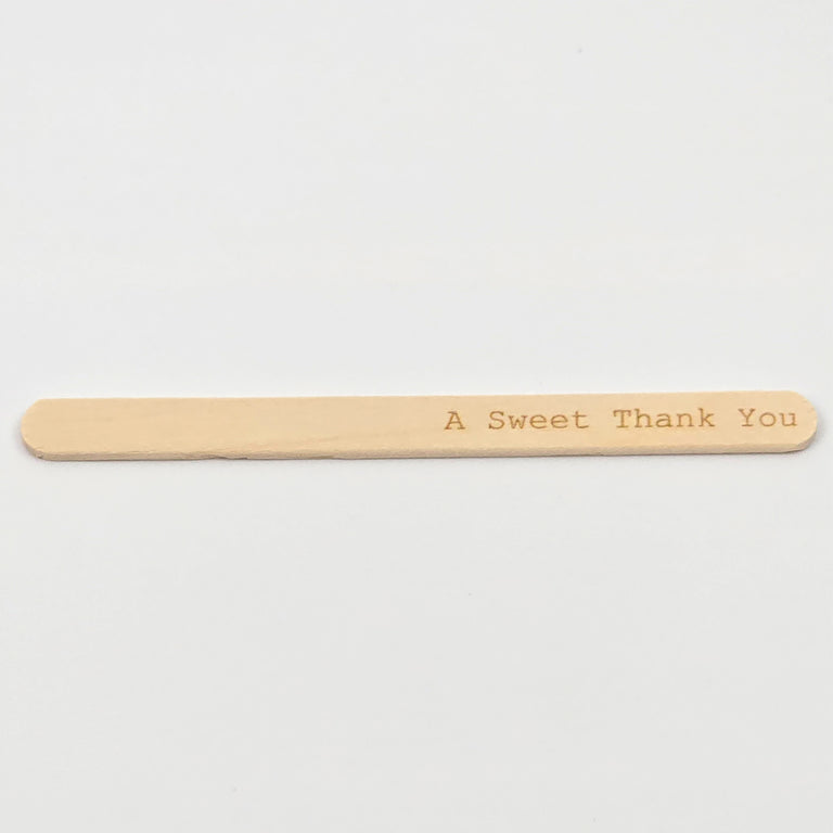 A Sweet Thank You Ice Lolly Sticks – Laser Engraved