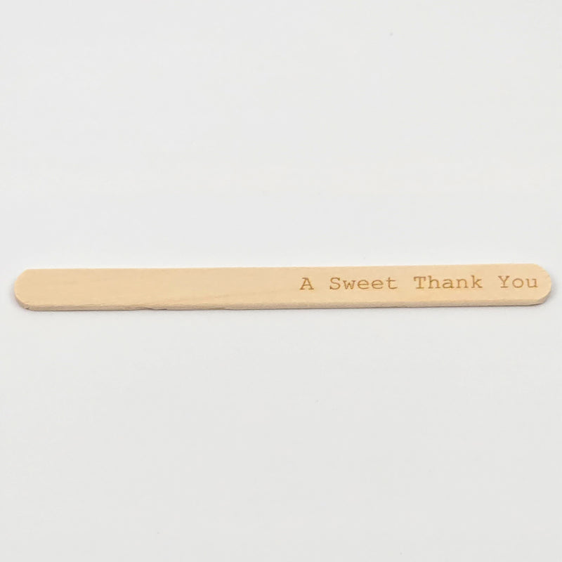 A Sweet Thank You Ice Lolly Sticks – Laser Engraved