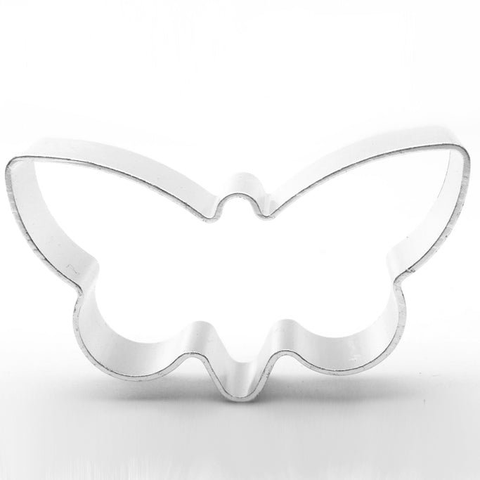 Butterfly cookie cutter on a white background