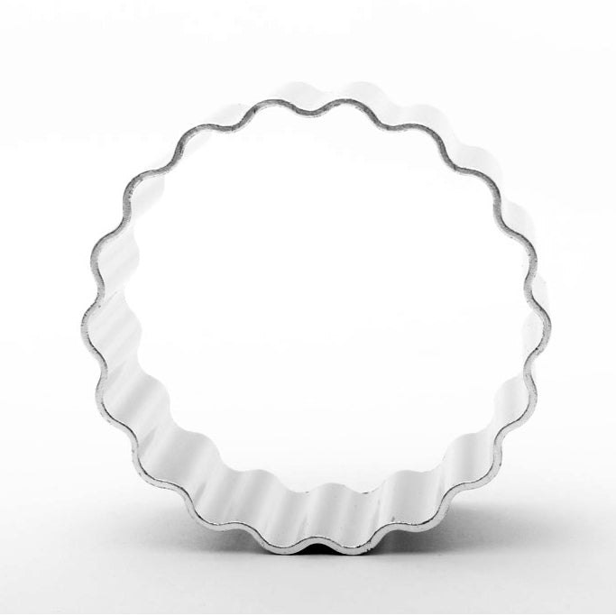 Crinkled Cookie Cutter on a white background