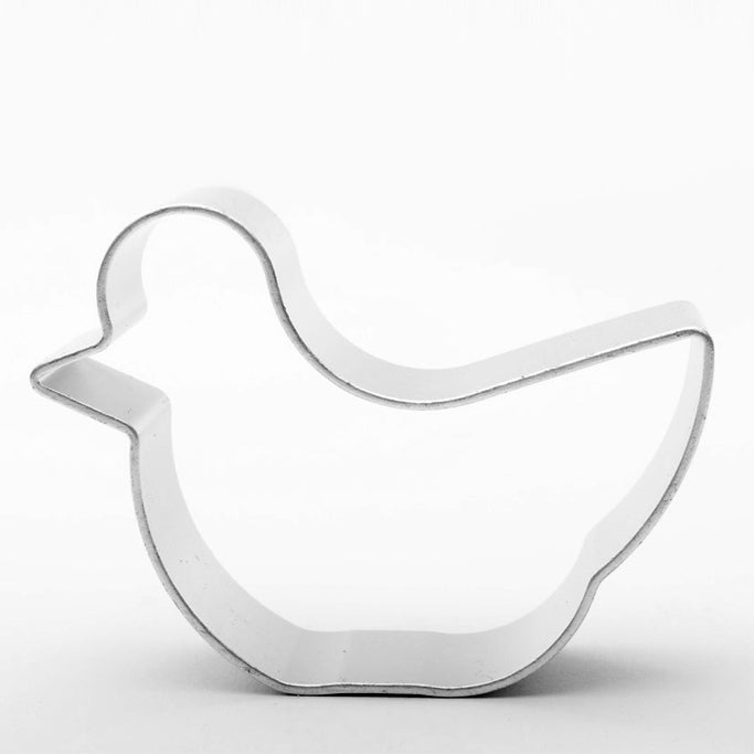 Duck cookie cutter on a white background