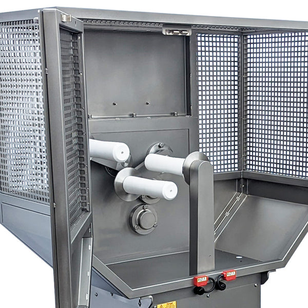 Easy clean arms on candy pulling machine