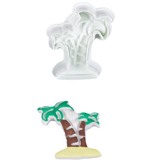 Decorative palm tree plunger cutter on a white background