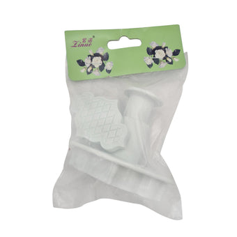 Leaf border fondant plunger cutter in packaging on a white background