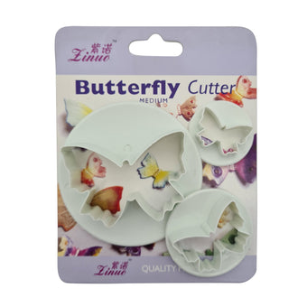 Plastic butterfly sugarcraft cutters 3.5cm to 8cm
