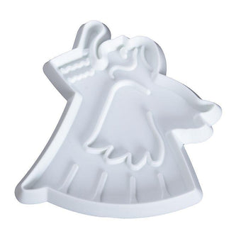 White angel fondant cutter on a white background