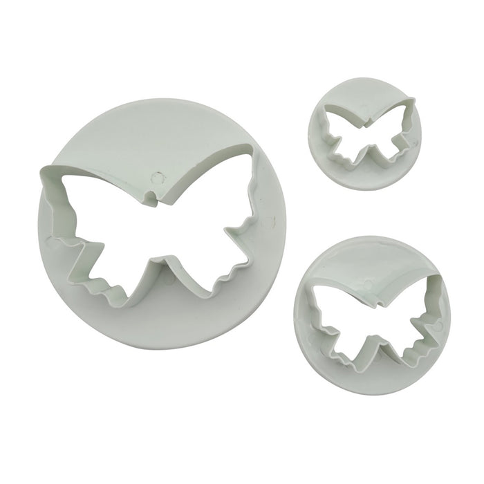 Set of 3 butterfly fondant cutters – small, medium and large sizes