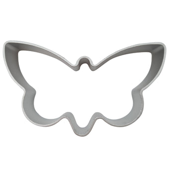 Butterfly-shaped cookie cutter on a white background