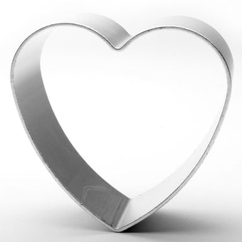 Heart cookie cutter on a white background