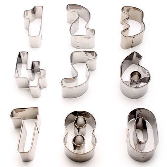 Numbers Cookie Cutters on a white background