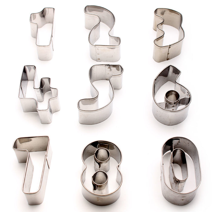 Numbers Cookie Cutters on a white background