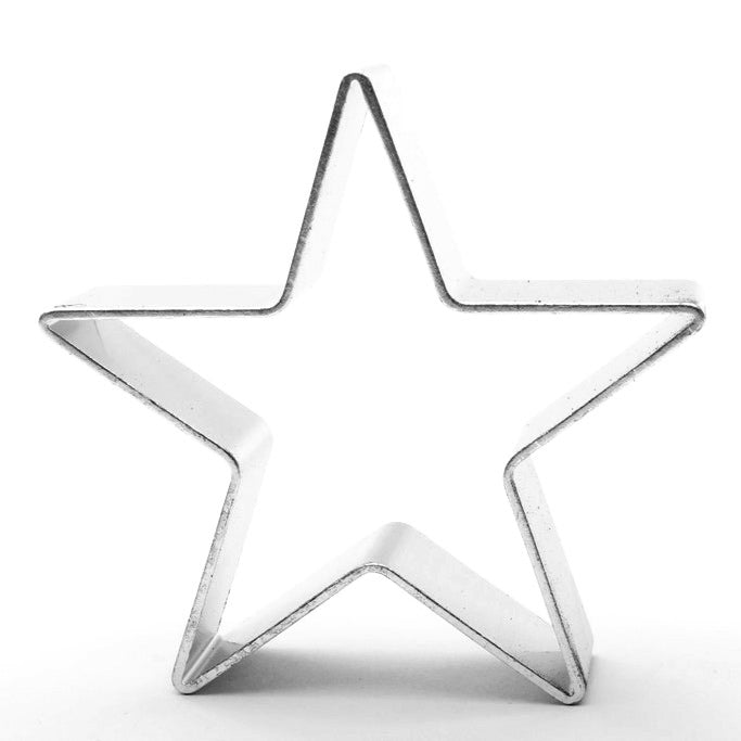Star cookie cutter on a white background