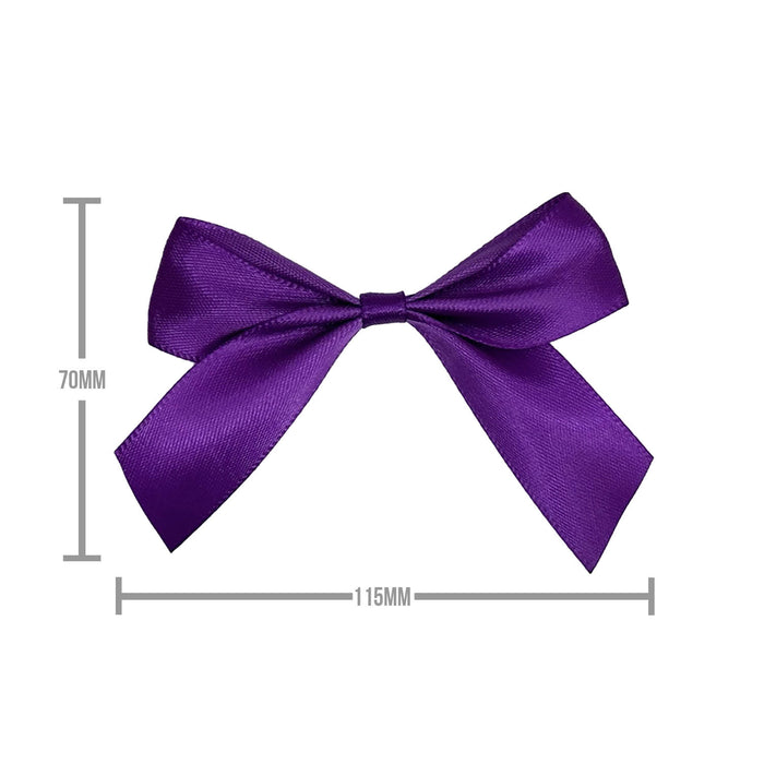 Wire Twist Ties with Satin Bows – 115mm Various Colours