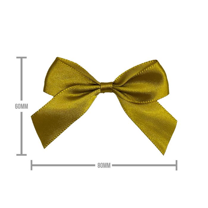 Wire Twist Ties with Satin Bows – 80mm Various Colours