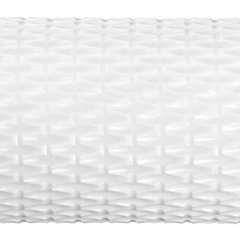 White rolling pin on a white background