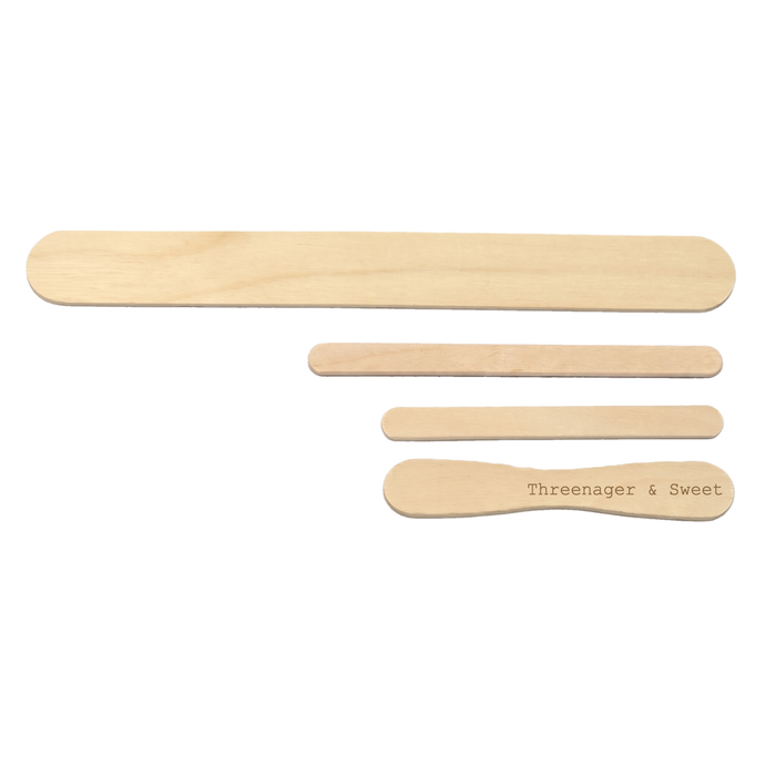 Threenager & Sweet engraved wooden bow tie ice lolly stick, 93×17/11×2mm