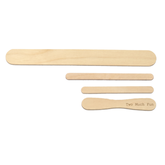 Two Much Fun engraved wooden bow tie ice lolly stick, 93×17/11×2mm
