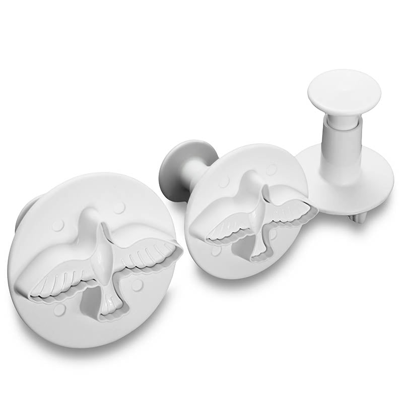 Veined Dove fondant plunger set on a white background