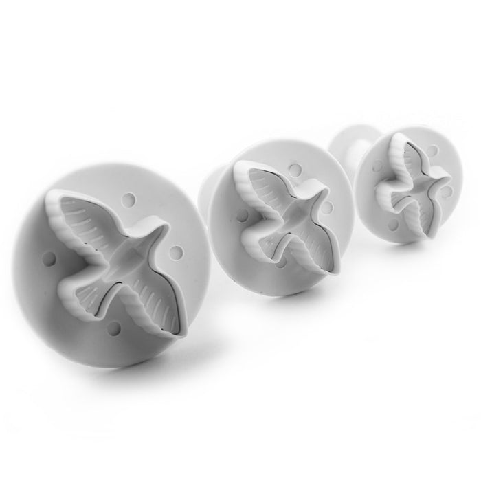 Veined Dove fondant plunger set on a white background