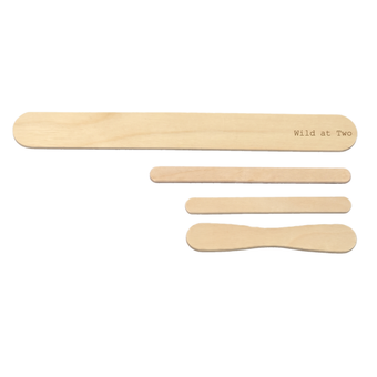 Wild at Two engraved wooden ice lolly stick, 200×24×2mm