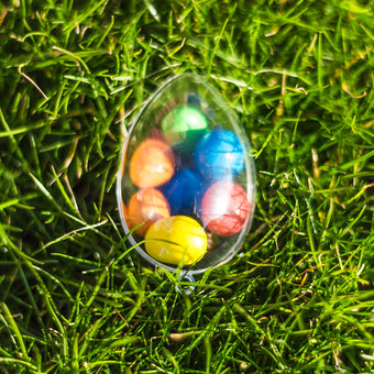 Clear Easter Egg Transparent Plastic Container 60mm