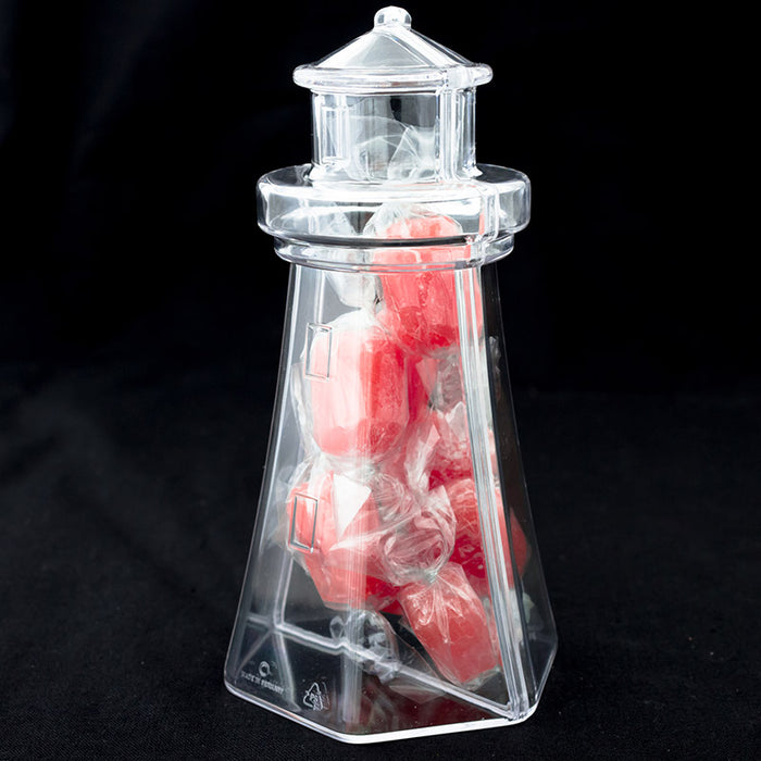 Clear Plastic Lighthouse Ornament – Fillable Decoration