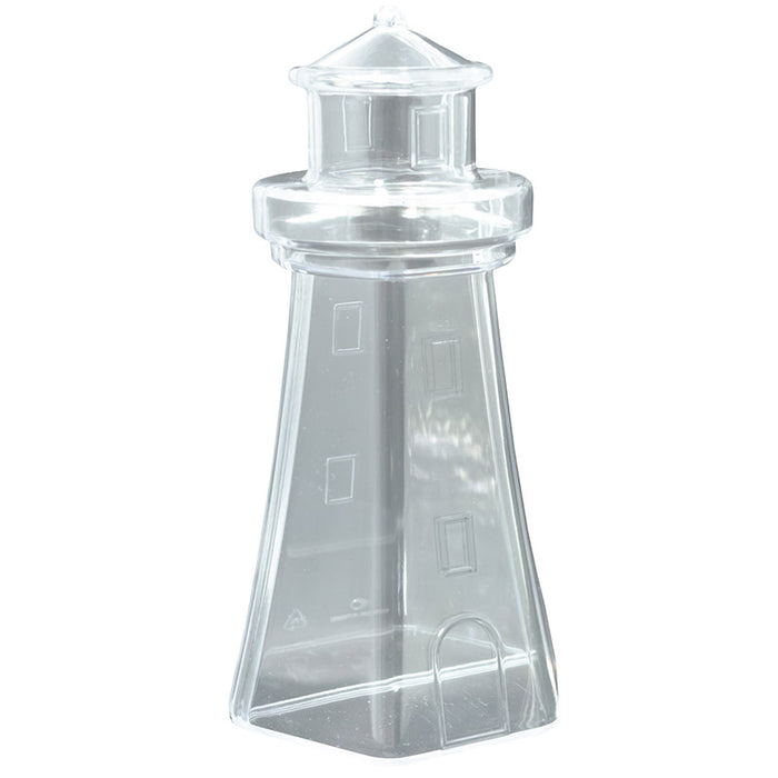 Clear Plastic Lighthouse Ornament – Fillable Decoration