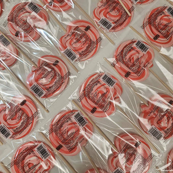 Personalised printed food grade bags in sweet shop display lifestyle setting
