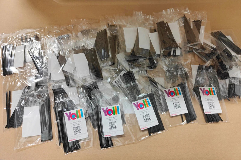 Clearance — 10cm Black Twist Ties
