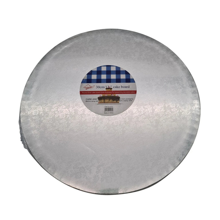 Clearance — Damaged Silver Cake Boards 12
