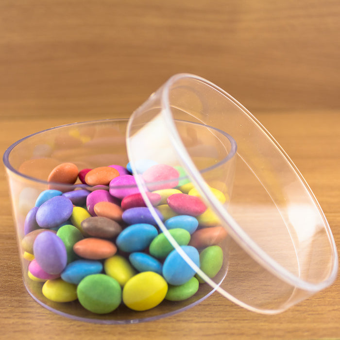 Round Transparent Fillable Plastic Container