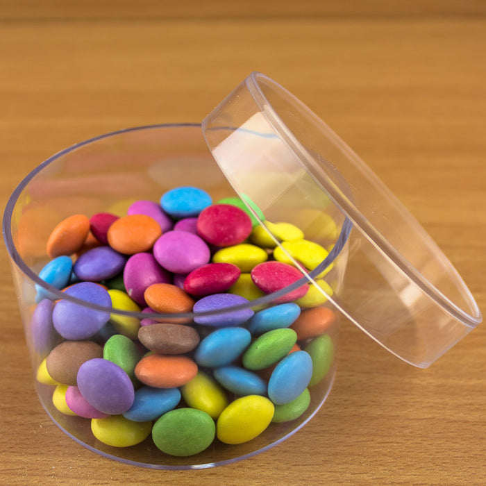 Round Transparent Fillable Plastic Container