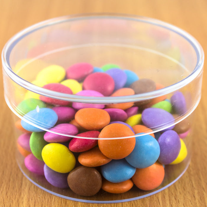 Round Transparent Fillable Plastic Container