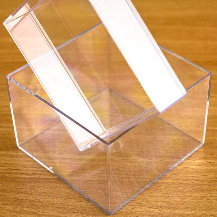 Square Transparent Fillable Container – 75mm x 75mm