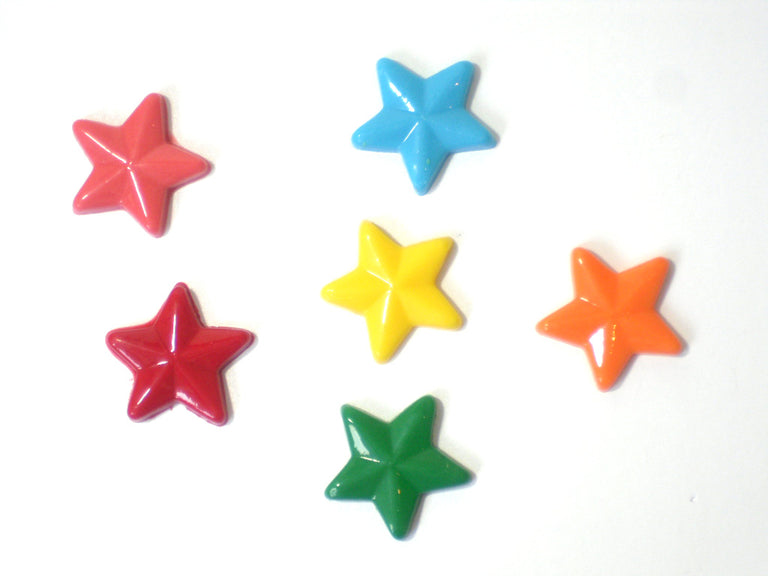 8 cavity star chocolate mould showing flexible PET material on a white background