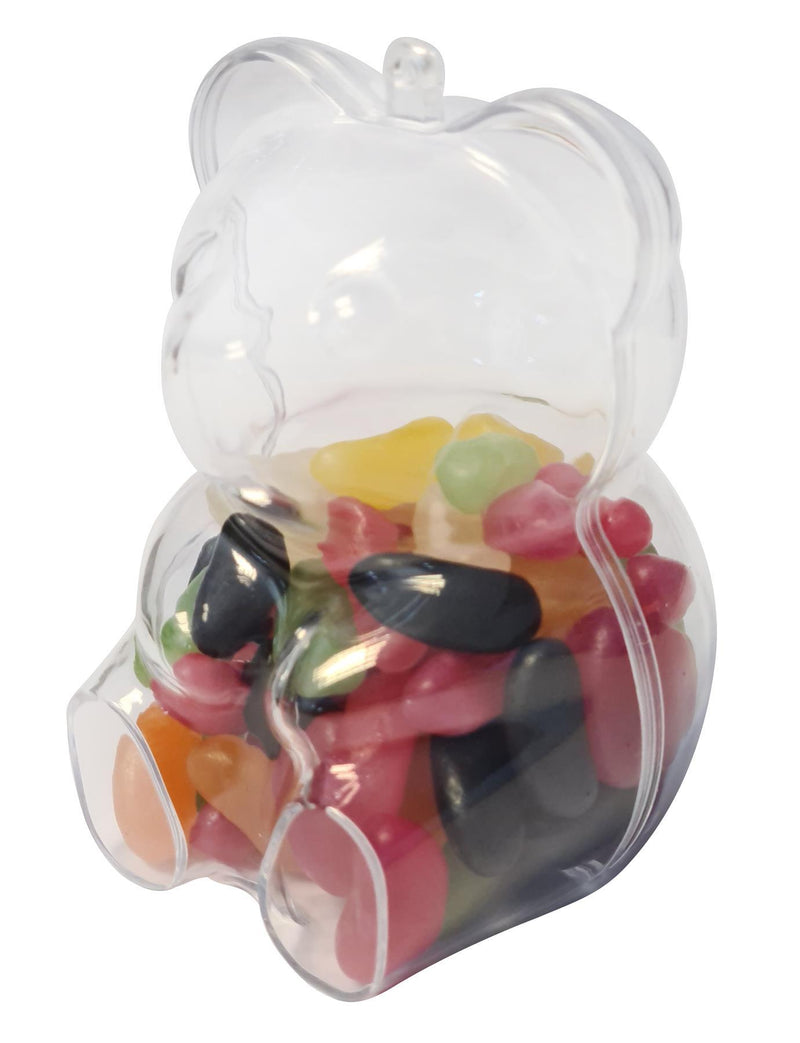 Teddy Bear Fillable Sweet Container 90mm Plastic