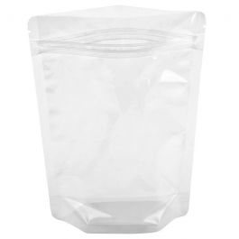 Transparent Plastic Zip Lock Bag, Plastic Stand Up Pouch, Resealable Bags, with Handle, Clear, 30x35x0.08cm Plastic Clear