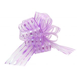 purple pom pom bow