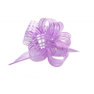 purple pom pom bow small