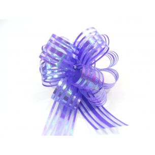 purple pom pom bow small