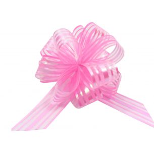 Pink Pom Pom Bow Small x 1