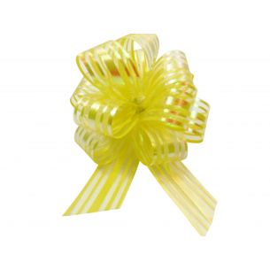 yellow pom pom bow