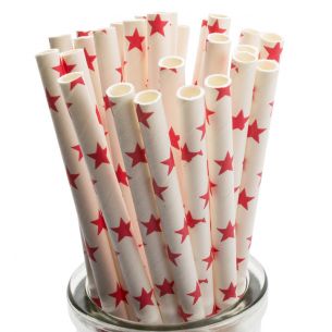 Santa Hat Cake Pop Straws - 25 Straws