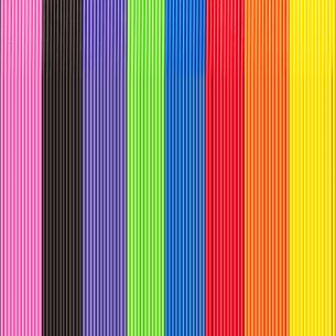 190mm x 4.5mm Rainbow Coloured Plastic Lollipop Sticks x 25